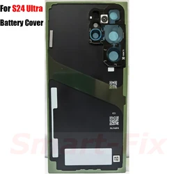 OEM Back Cover Case with Camera Cover Lens Adhesive Small Parts For SAM-S24 Ultra S24U S24Ultra 5G Battery Rear Back Glass Case