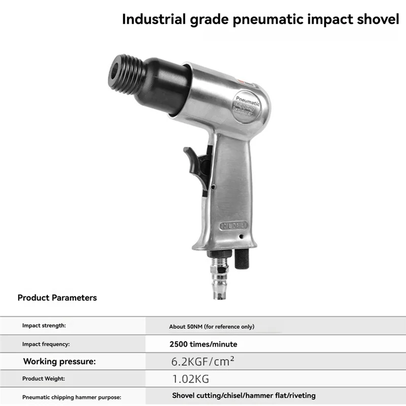 

A53Q-Neumatic Hammer Tool Handheld Air Industrial Powerful Handle Straight Type Air Chisel Pneumatic Hammer Shovel Tool 150Mm