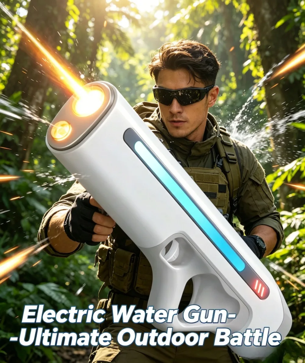 High Performance Auto Spray Electric Water Gun Long Distance Strong Shooting Water Toy Great Birthday Gift for Beach Party