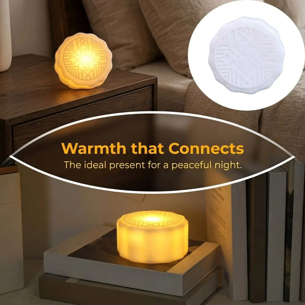 Creative-Shaped Mooncake Night Light Luxury High-End Atmosphere Creative-Shaped Night Light High-End Night Light Wonderful Gift