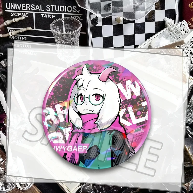 게임 델타룬 크리스 수시 라르세이 베르들리 코스프레 배지 브로치 피규어 라펠 핀 백팩 4개/세트 패션 액세서리 소품