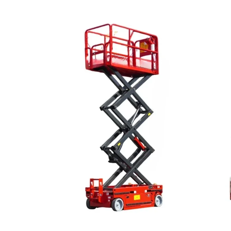 6M electric self-propelled scissor lift, saving space vehicle maintenance industry warehouse