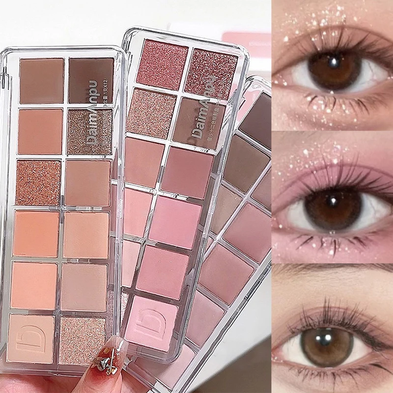 12-Color Eyeshadow Palette - Velvety Smooth, Long-Wearing Matte Shades for Everyday Wear