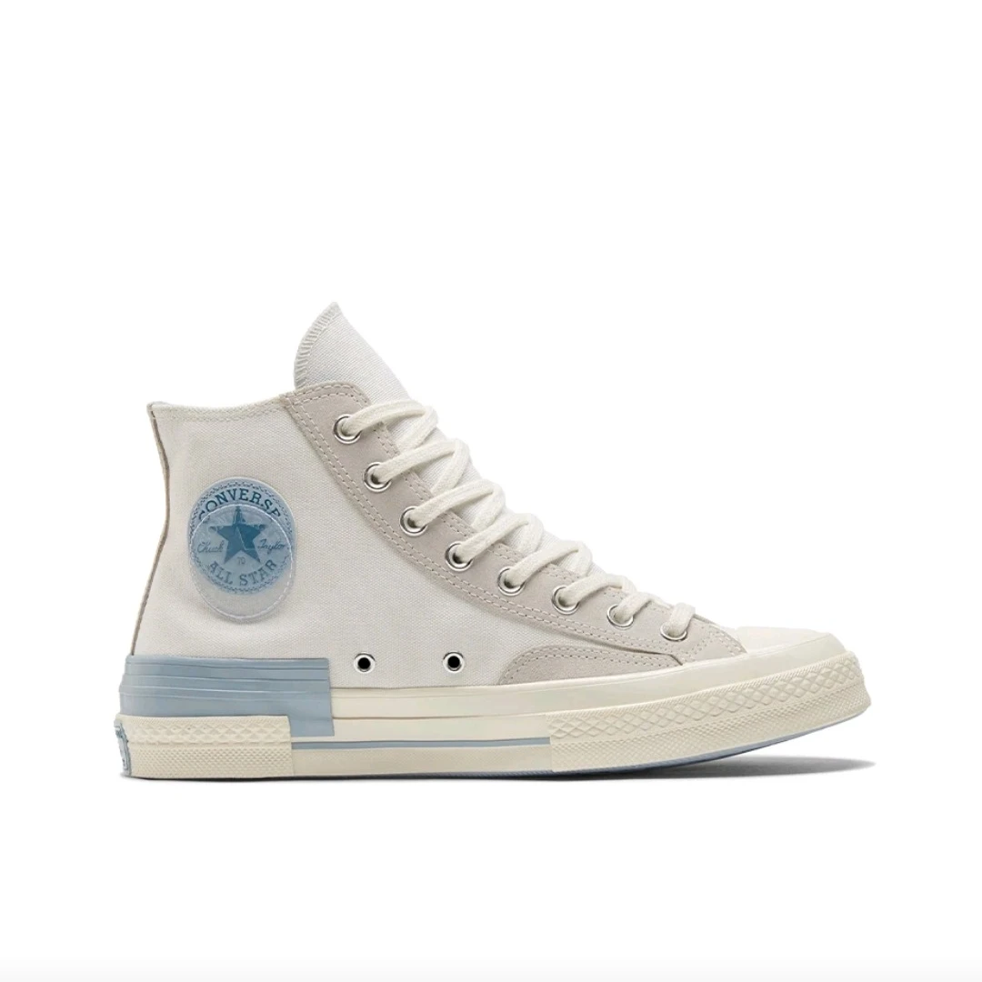 

Converse 1970s Chuck Taylor Men's and Women's Skateboarding Shoes, Breathable, Light Weight Sneakers, White/Blue
