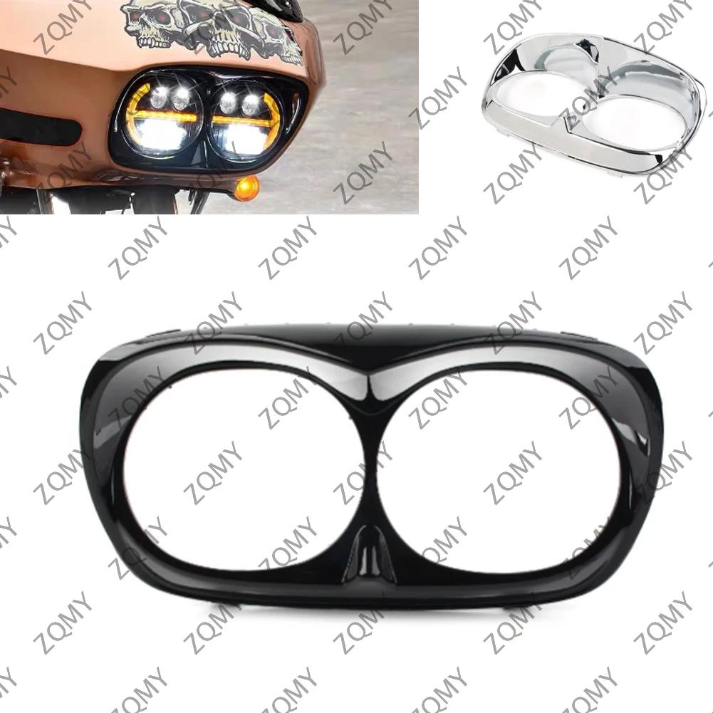 Motorcycle ABS Headlight Bezel Scowl Outer Fairing Cover Guard For Harley Touring Road Glide FLTR/ FLTRX 1998 1999 2000-2013