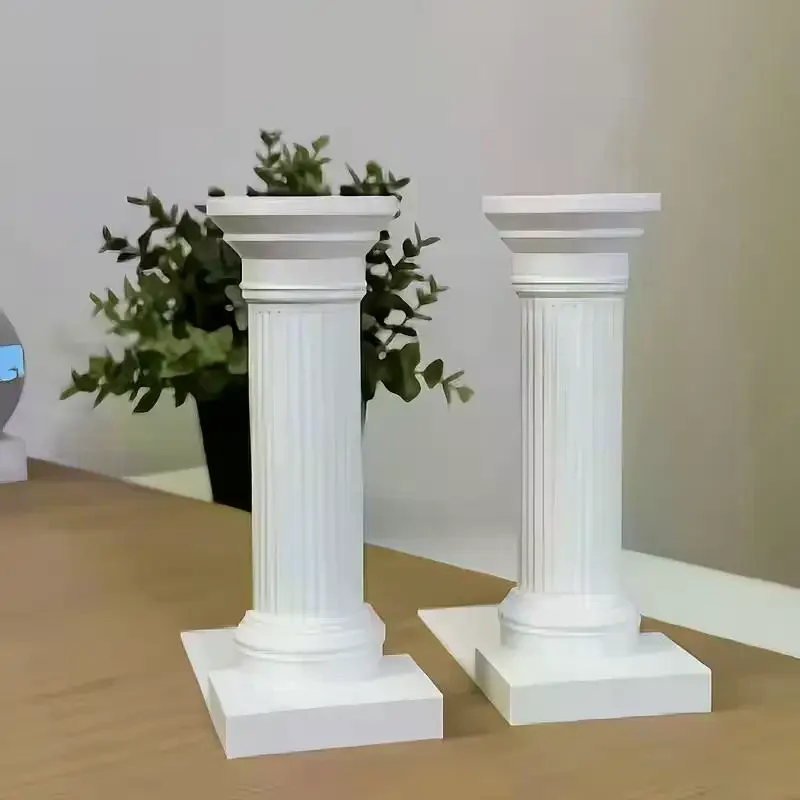 3D Printed Column Bookends: 2Pcs Minimalist Book Stand High-Quality Desktop Decor Study Office Gift