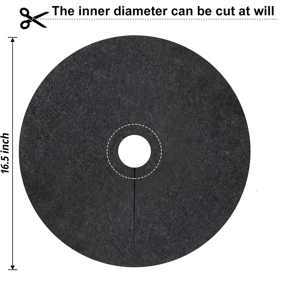 New 10pcs Non-Woven Degradable Fabric Tree Mulch Ring  Protector Mat Reusable Weed Barrier for Control Root Protection
