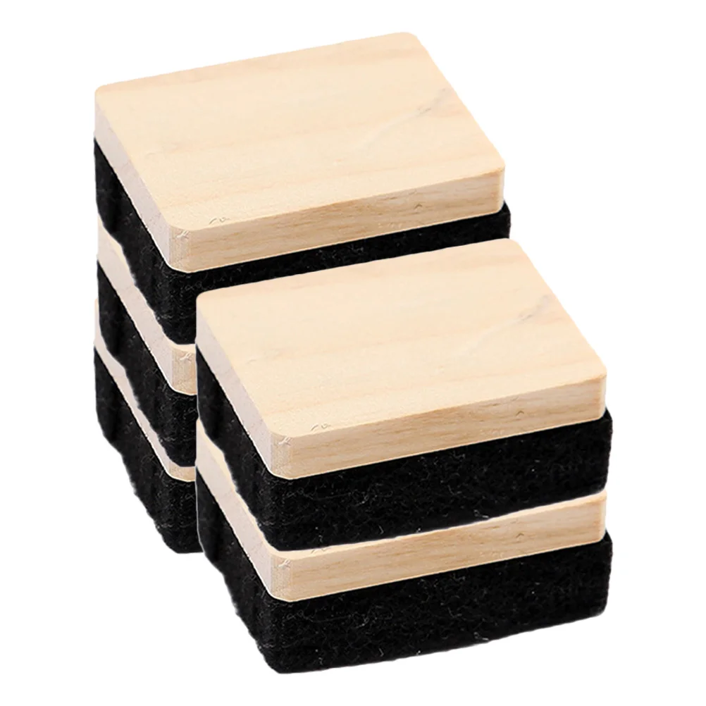 5Pcs Blackboard Chalk Erasers Wooden Felt Cleaner for Classroom Home Office Reusable Smooth Writing Surface Protector