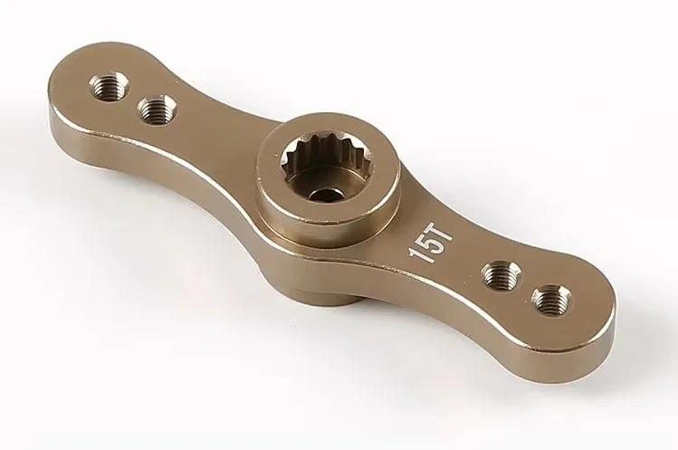 CNC Machining Aluminum Alloy Symmetrical Steering Servo Arm For 1/5 ROFUN HPI BAJA 5B 5T 5SC 17T/15T