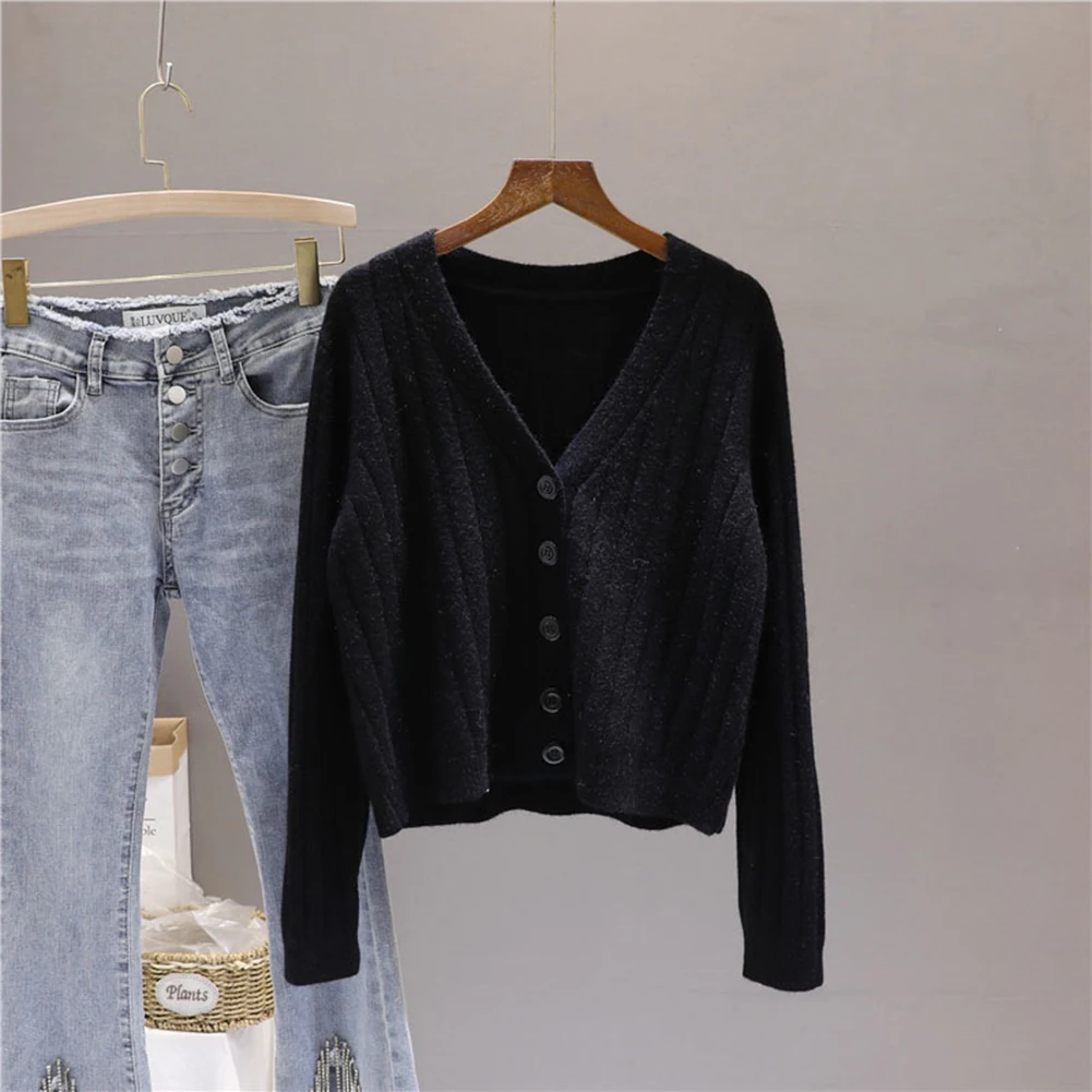 Autumn Wear Spring Fashion Winter V Neck Cardigan Casual V Neck Sweater For Women Winter Tops Long Sleeve Tops