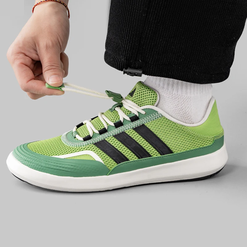 

Adidas ROAMBOAT Breathable Mesh Running Shoes for Men and Women Mesh Sneakers with Light Blue Accents Aqua Hiking Shoes