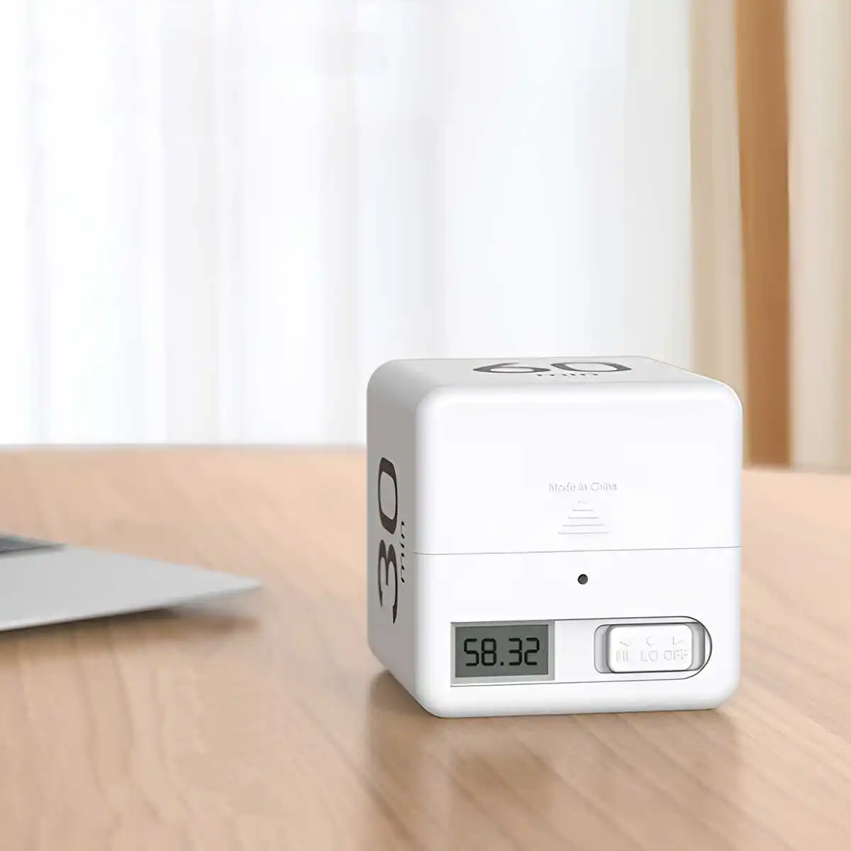 New White Rubik's Cube Timer Cooking Countdown (Excluding (2 * AAA))