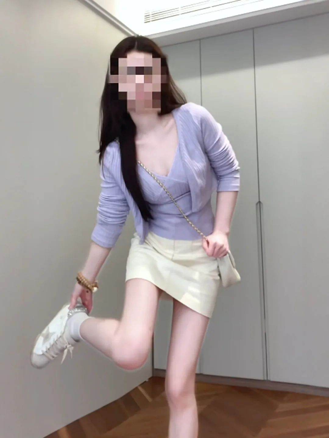 

Spring Knitted Set V-Neck Gentle Style Complete Matching Soft And Beautiful Women's Fashion Ensemble Comfortable Long Sleeve