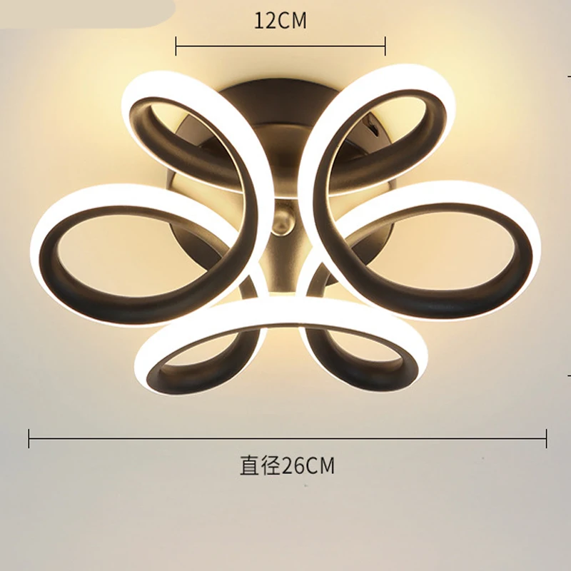 

ZK50 Three-color Dimming LED Creative Design Ceiling Lamp Indoor Lighting Lamps Corridor Balcony Aisle Office Huacai