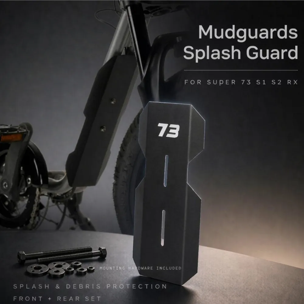 For Super 73 S1 S2 RX Middle Mudguards Splash Guard Cover Motorcycle Extension Fender Hugger Guard Super73 S1 / S2/RX