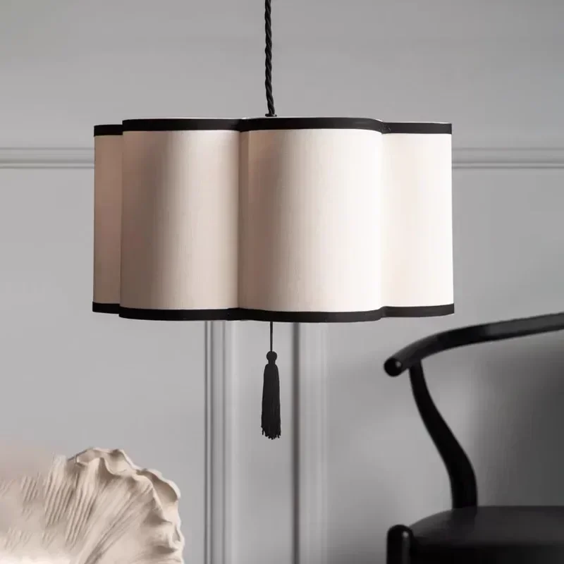 الشمال النسيج قلادة Led ضوء غرفة المعيشة غرفة نوم معلقة حامل مصابيح الثريا ديكور المنزل بريق تركيبات إضاءة داخلية #3