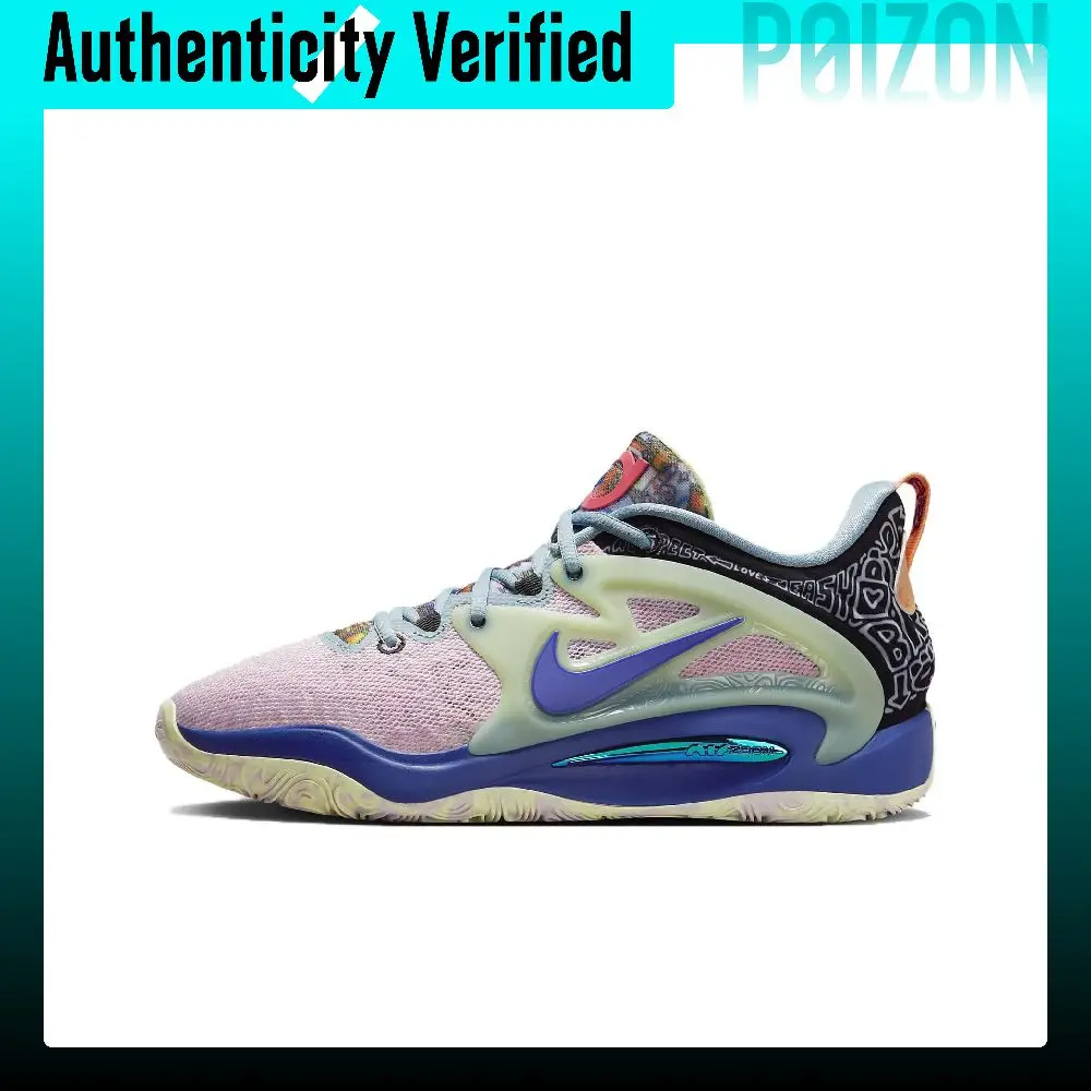 Nike KD 15 Basketball Shoes Men's Low-top Blue/Pink FN8011-500