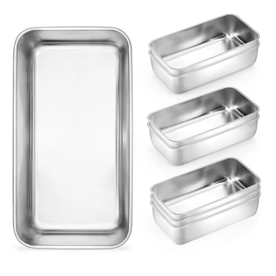 

Набор форм для выпечки хлеба и мясных котлет из нержавеющей стали, 9 штук, 5 дюймов, глубокие