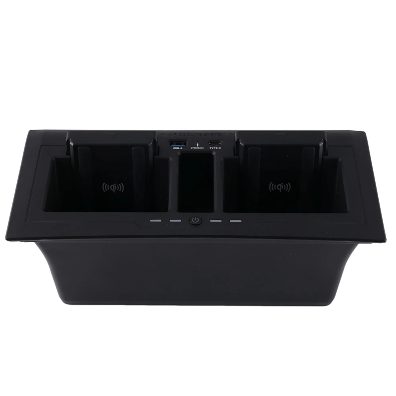 

Black Wireless Charger Mount Storage Box Fits For Land Rover Defender 90 110 2D 4D 2020+