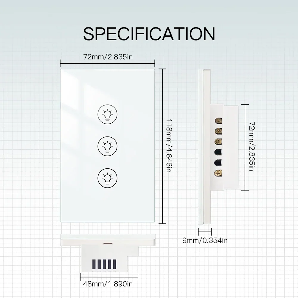 Moes new tuya wifi multi-gang interruptor dimmer de luz inteligente 1/2/3 gangue vida inteligente/tuya app funciona com alexa google assistentes de