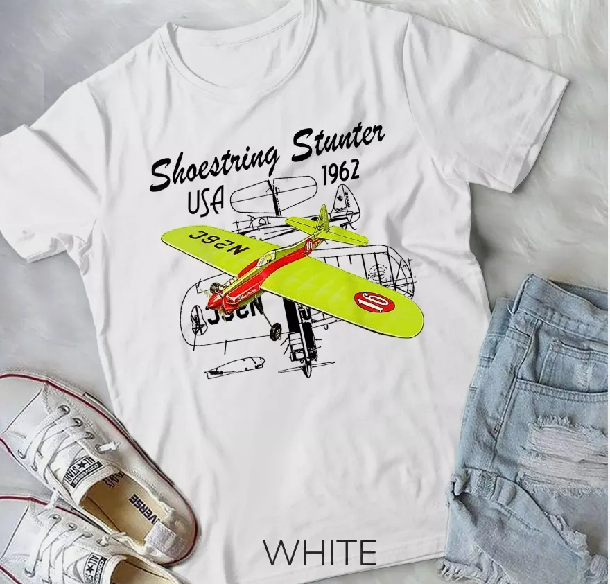 Shoestring Stunter Control Line RC Model Airplane T-Shirt Unisex T-shirt