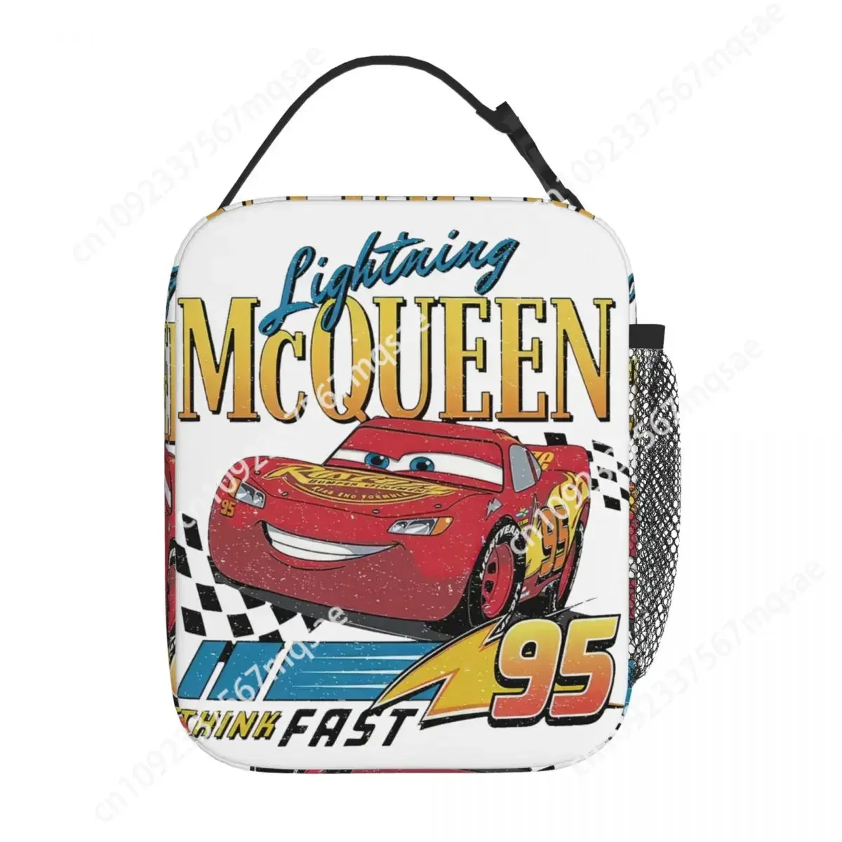 

Vintage Car 95 Insulated Lunch Bags Lightning McQueen Lunch Container Thermal Bag Tote School Travel Food Storage Bags Custom