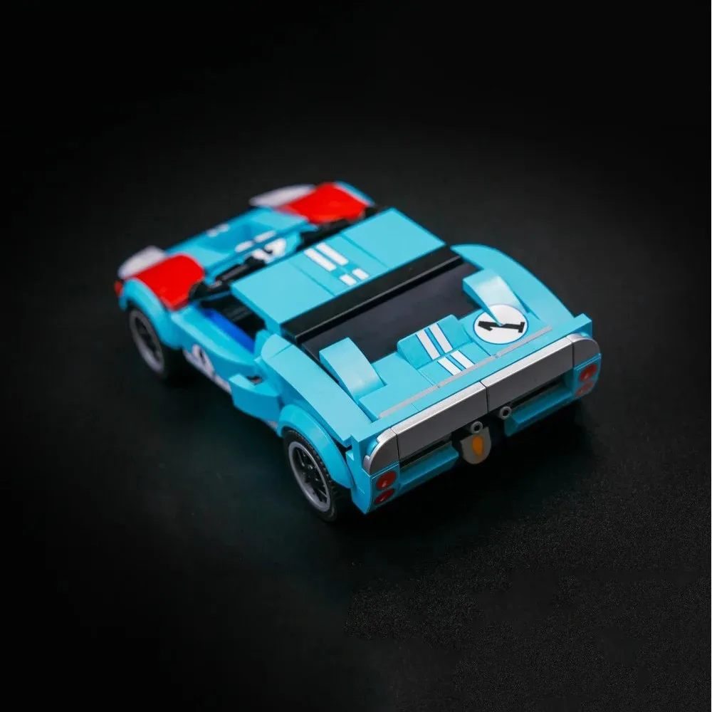 Creative Garage MOC Speed Champions 330 P3 Racing GT40 Sports Car Building Blocks Assembly Toy Brick Children\'s Birthday Gifts