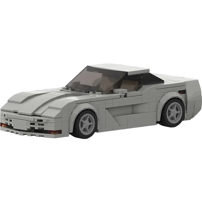 348 Piezas MOC City Champions Super Car Chevrolet Corvette C5, Modelo Tecnológico, Bloques de Construcción Creativos DIY, Regalo de Cumpleaños