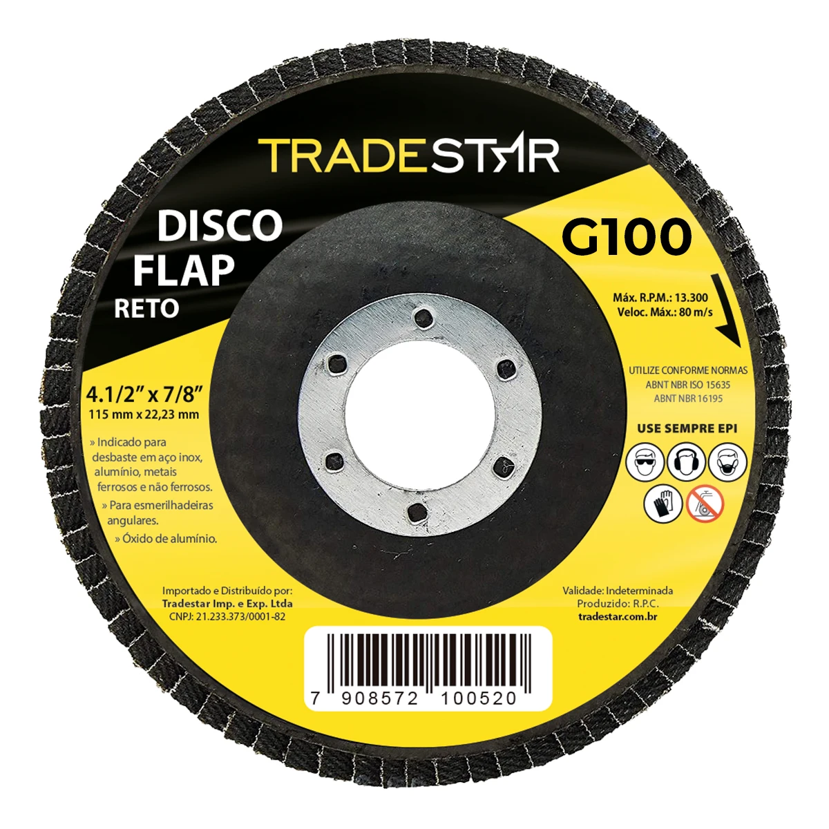 Disc Flap Right 4.1/2 100 Grão