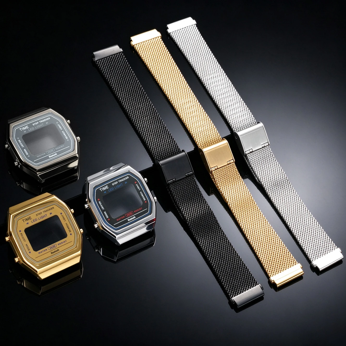 ABL100 Mod Kit Ugrade Metal Case For Casio ABL-100WE Stainless Steel Bezel Watchband Retro Digital Watch Replace Accessories