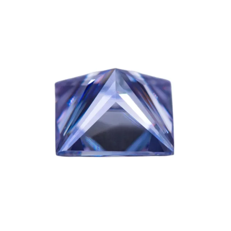 

Wholesale Moissanite Stone Princess Cut Lavender Color Charms Gemstone Advanced Jewelry Rings Earrings Making Wholesale with Cer