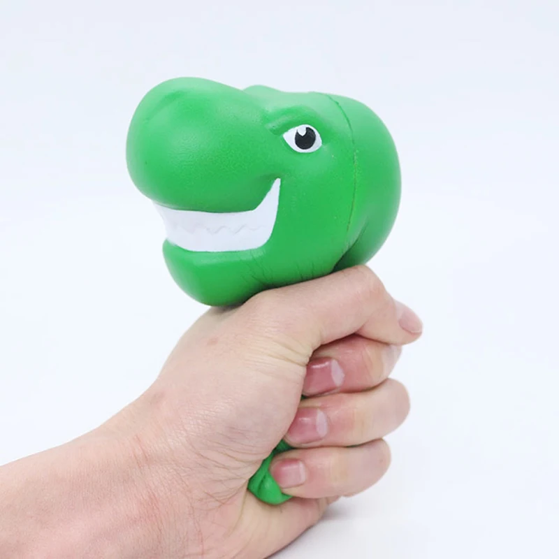 1Pcs Funny Cute Cartoon Green Dinosaur Slow Rising Squeeze Toys Fun Simulation Stress Relief Vent Toy For Kids Adult Small Gift