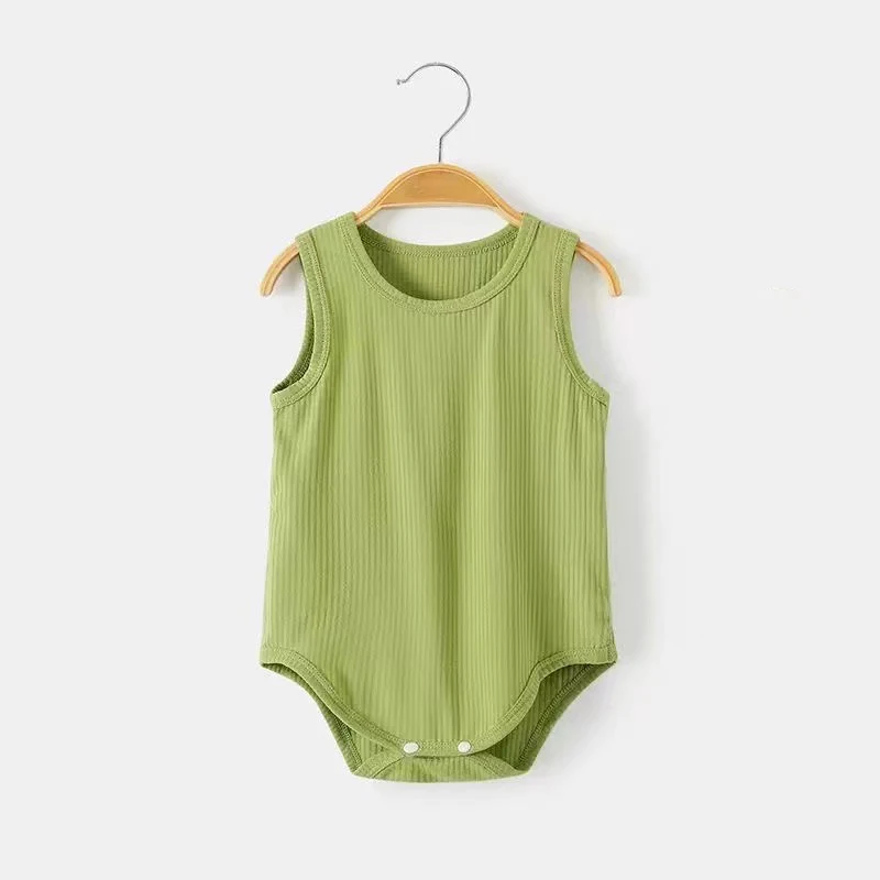 

Baby Summer Vest Sleeveless baby clothes Summer Modal Belly Care Solid Color Pajamas Super Soft Bebe Rompers Outfits BodySuit