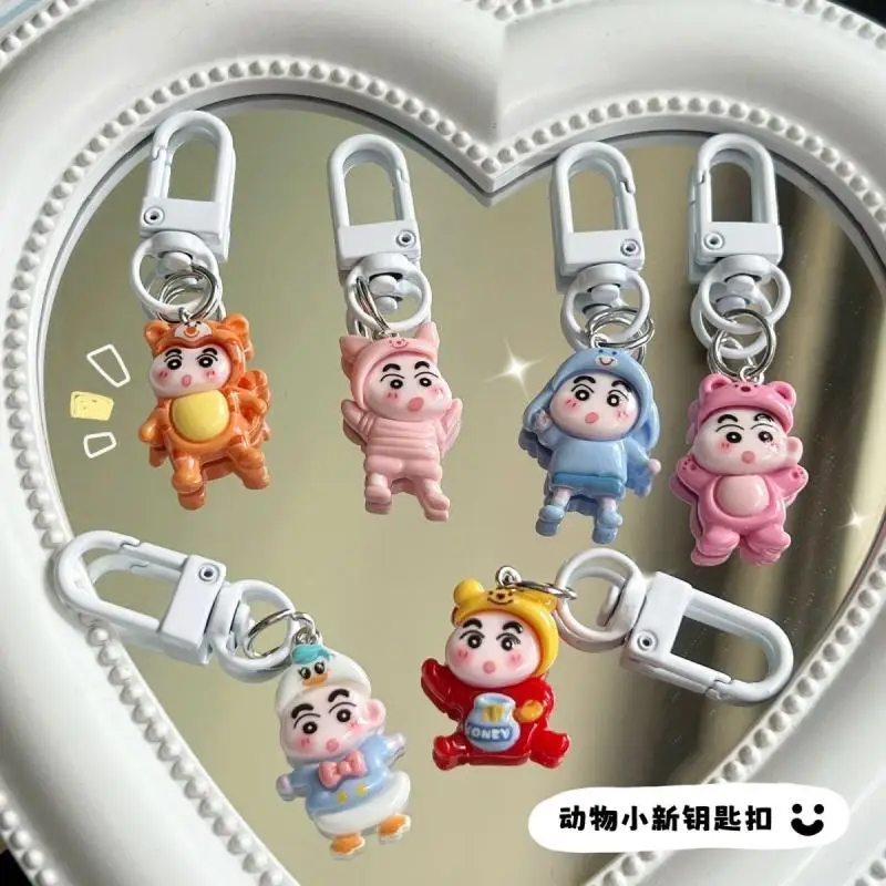 Kawaii Cute Crayon Shin-Chans Key Chain Pendant Decoration Keychain Creative Pendant Originality Couple Birthday Gift For Girls