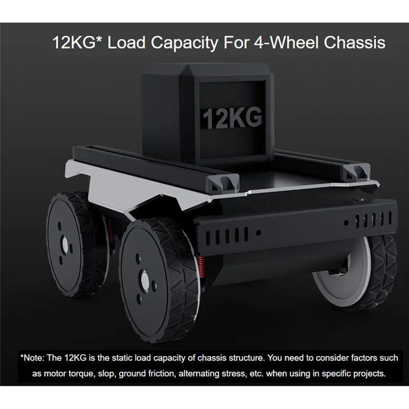 ABJY- نظام تعليق UGV مدمج معدني بالكامل (B) زنبرك عالي القوة، سعة تحميل 3 كجم، مناسبة لمحرك المحور DDSM210 وDDSM400