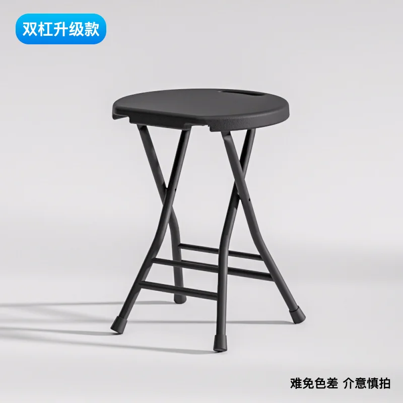 E66 folding stool outdoor portable simple thick round stool living room stool