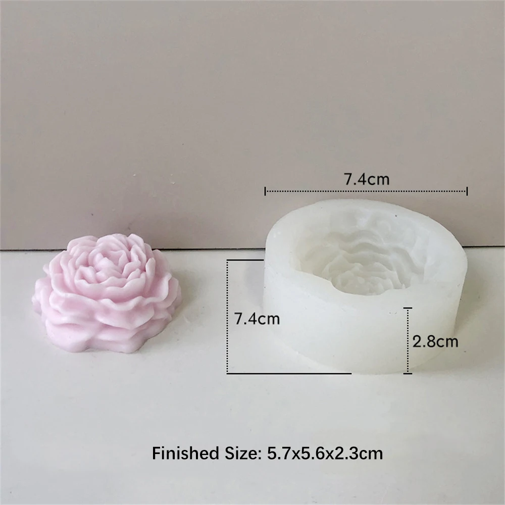 Rose Candle Mold Silicone Flower DIY Handmade Aromatherapy Plaster Resin Soap for Candle Making Tools Home Decor Kit Gifts