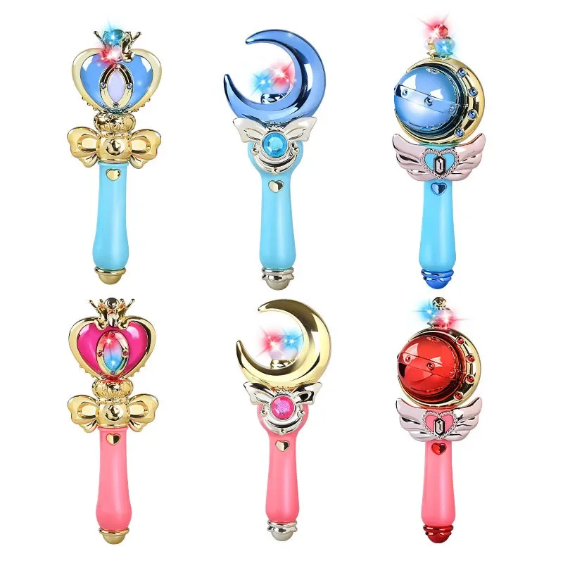 Sailor Moon Stick Spiral Heart Moon Rod Cutie Moon Rod Wand Figure Toy Queen Serenity Henshin WAND Stick Rod Boy Gift Girl