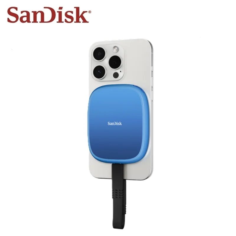 SSD Portátil Original SanDisk para iPhone 15 16 Tipo-C Smartphone Velocidade Máxima de 1000Mb/s Unidade de Estado Sólido Externa 1TB 2TB USB3.2 PSSD