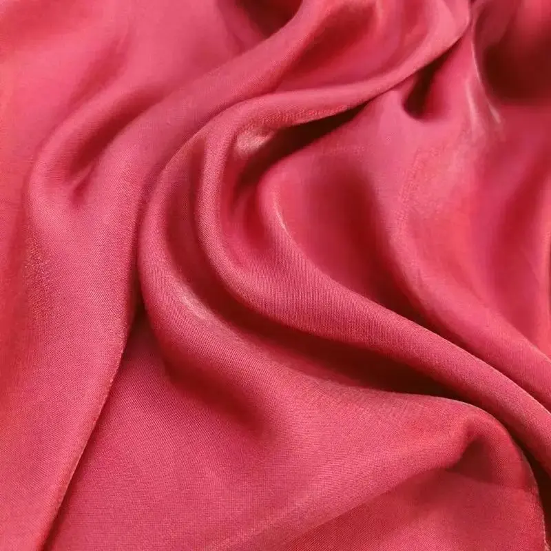 Red Iridescent Satin Fabric Soft and Smooth Well Drap Fabric for Christmas decorations Shirt Doll Clothes DIY Dress Fabric