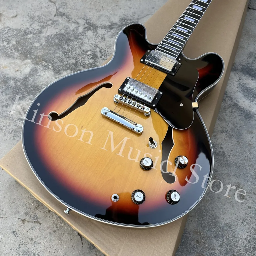 Sunburst Hollow Body Jazz Electric Guitar