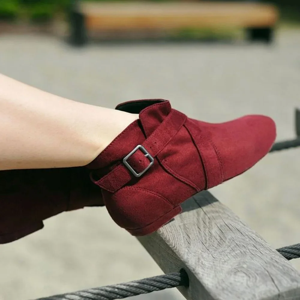 Jouncing-Botas de baile de tubo corto para mujer, botines largos de ante, estilo urbano Soul, étnico, Salsa, país occidental