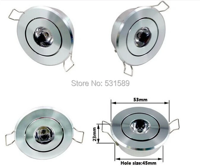 

DHL 50pcs/lot LED 1w/3W No dimmable/dimmable led downlight Aluminum Material Exhibition light display lamp 110-220V