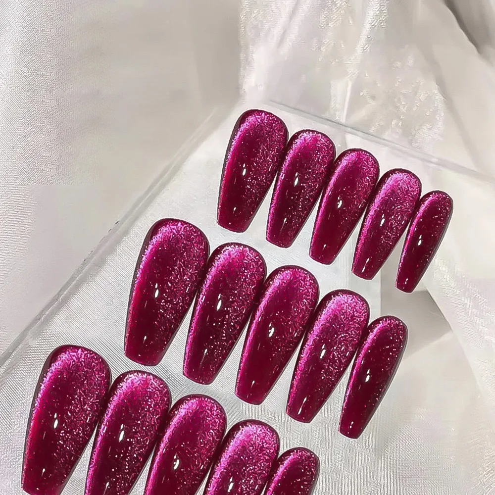 1 pz 10 ml rosa rosso gatto occhio gel smalto glitter specchio magnetico semipermanente vernice Soak Off UV LED occhi di gatto manicure gel