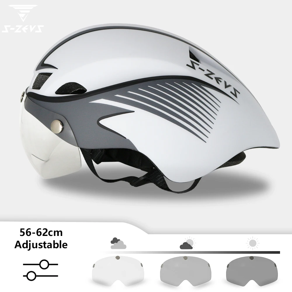 S-ZEUS WINGER II Aero casco de bicicleta de carretera gafas de ciclismo casco de carreras TT cascos de seguridad deportivos 285g súper casco de carretera
