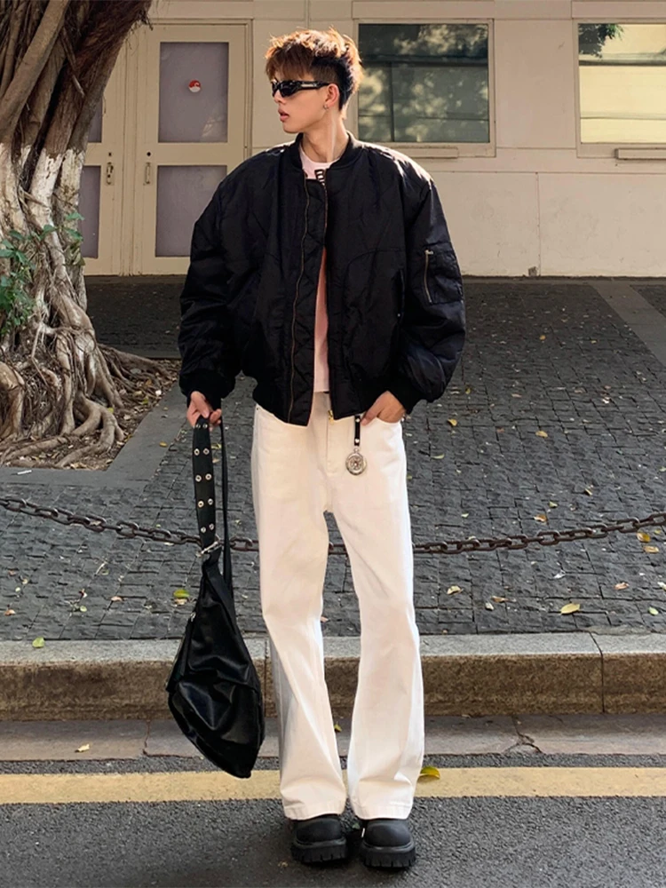 

Мужские джинсы White American High Street Sle CleanFit Knife, прямые, с легким расклешением, молодежные, трендовые