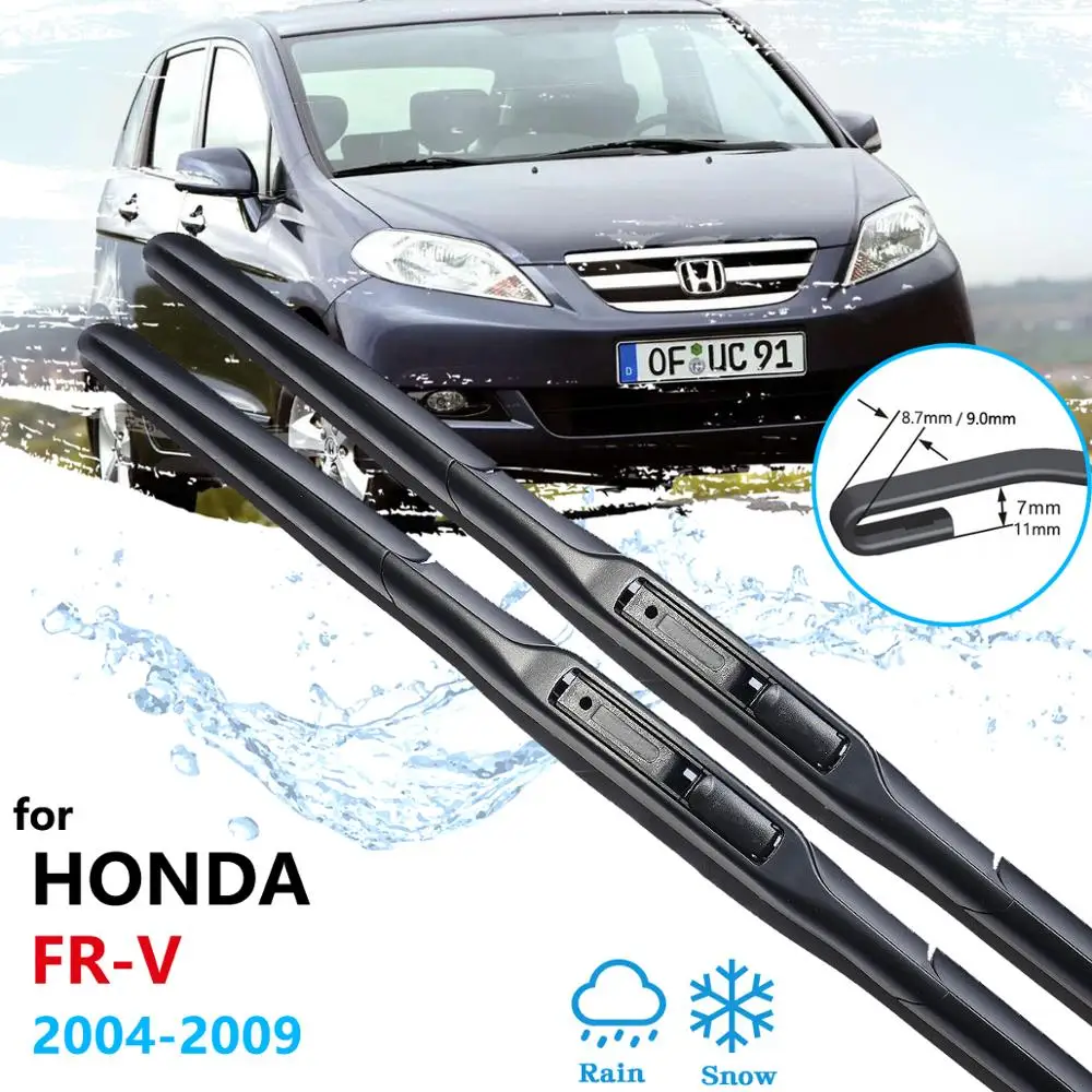 Car Wiper Blades for Honda FR-V FRV 2004 2005 2006 2007 2008 2009 Front Windscreen Windshield Brushes Washer Car Accessories