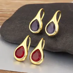 AIBEF Waterdrop Shape Irregular Geometric Shine Crystal Drop Earrings For Women Daily Wear Female Copper Ear Jewelry Gifts