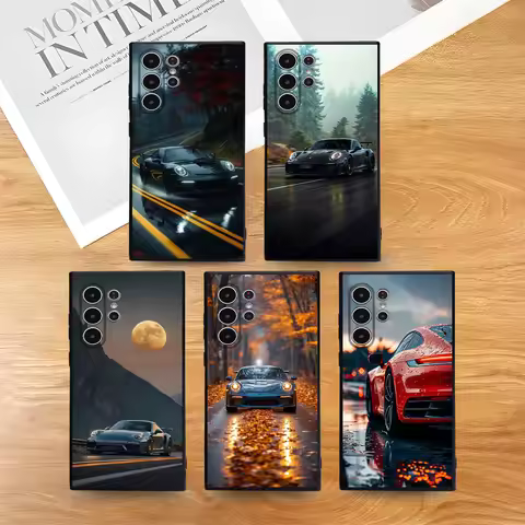Sports GT3-RS Plating 911 Phone Case For Samsung S series s21 s22 s23 s24 s25 FE Plus Ultra TPU Soft to Skin-friendly case