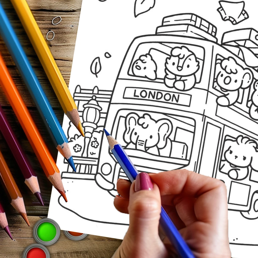 Libro para colorear Cutie Europe de 28 páginas para adultos |   Libro para colorear, útiles de dibujo para Navidad, Acción de Gracias